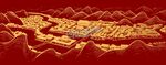 中国古代城市城池古建筑山水画