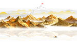 金色山水画