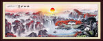 山水画大厅山水