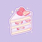 草莓夹心蛋糕插画