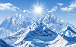 雪山背景墙