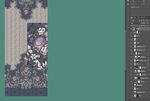 蓝白花纹图案装饰背景