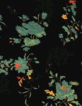 中式花卉黑色底纹图案