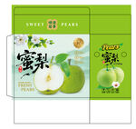 手提翠冠蜜梨平面展开图