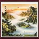 流水生财国画