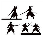 武士对决剪影