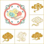 中式传统云纹图案设计素材