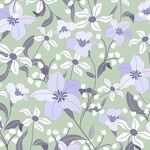 清新淡紫色花卉图案背景数码印花