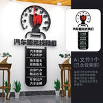 汽车养护文化墙竖版