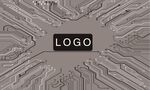 科技公司LOGO墙玻璃膜矢量图