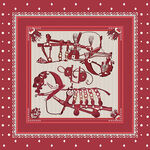 复古风格骑马图案方巾