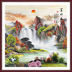 方形山水画
