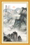 国画江山如画山水画
