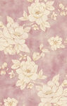 淡粉花卉图案墙纸