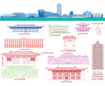 北大建筑矢量图