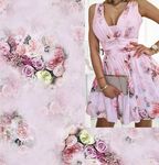 粉色花卉图案背景