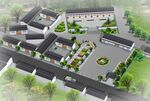 中式庭院建筑鸟瞰效果图
