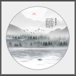 意境山水水墨画