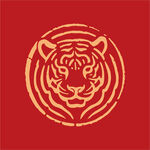 红色虎纹图案