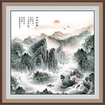 巨幅山水画国画