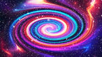 绚丽宇宙漩涡星系图景