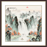 方形山水画