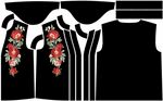 中式刺绣黑色服装