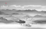 水墨远山