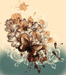 复古花卉艺术插画