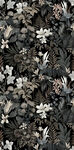 黑白花卉纹理图案