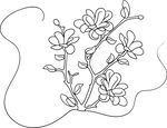 花卉线条图案