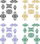 多彩复古花纹装饰图案