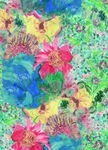 缤纷花卉水彩画