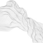 抽象线条构成的波浪形态