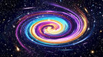璀璨旋涡宇宙星空背景