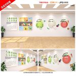 企业食堂餐饮学校校园食堂文化墙