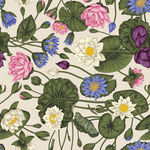 花卉植物图案色彩绚丽四方连续