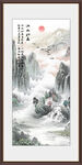 竖幅玄关山水画
