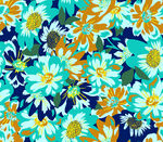 多彩花卉图案背景数码印花