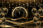 金色奢华时钟庆典装饰图