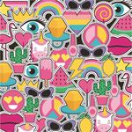 多彩卡通图案贴纸集合