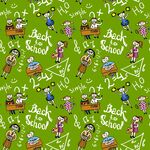 儿童学习主题绿色卡通图案