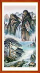 竖幅山水画
