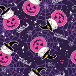紫色万圣节南瓜图案背景