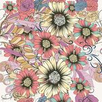 多彩花卉图案背景