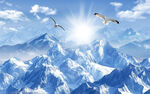 雪山风景背景图
