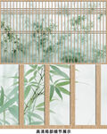 杜邦纸竹影背景墙