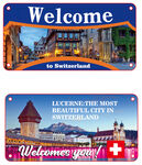 瑞士风情欢迎牌
