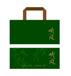 绿色古风手提袋设计图