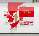 竖版入党誓词党建文化墙